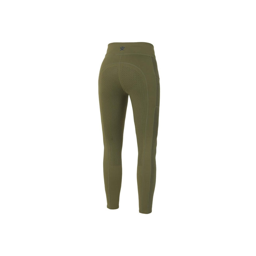 Kingsland Damen Reithose KLkarina FTec6 Full-Grip, FS2022, kompression Effect, Green Olive Night - IQ Horse
