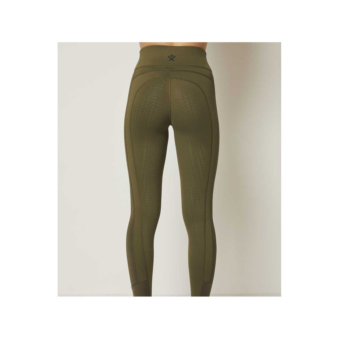 Kingsland Damen Reithose KLkarina FTec6 Full-Grip, FS2022, kompression Effect, Green Olive Night - IQ Horse