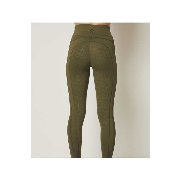 Kingsland Damen Reithose KLkarina FTec6 Full-Grip, FS2022, kompression Effect, Green Olive Night - IQ Horse