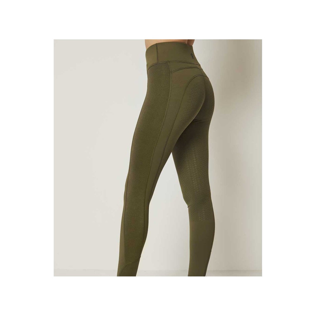 Kingsland Damen Reithose KLkarina FTec6 Full-Grip, FS2022, kompression Effect, Green Olive Night - IQ Horse