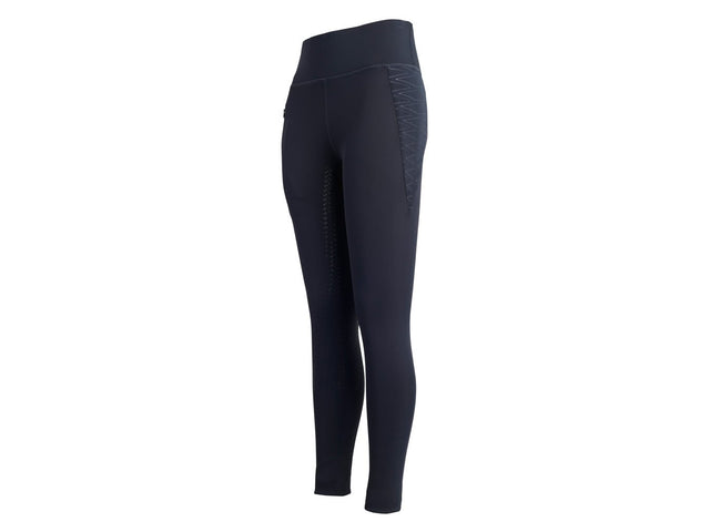 Kingsland Reitleggings Damen KLkattie F - Tec4 Wave HW22, Vollbesatz, Full - Grip, navy - IQ Horse