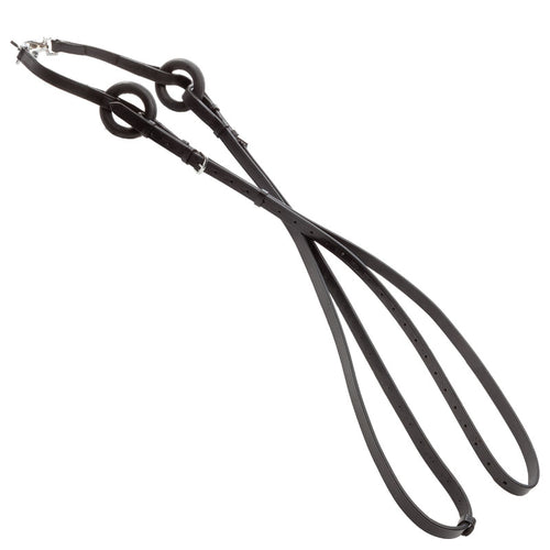Ausbinder Leder mit Gummiring schwarz