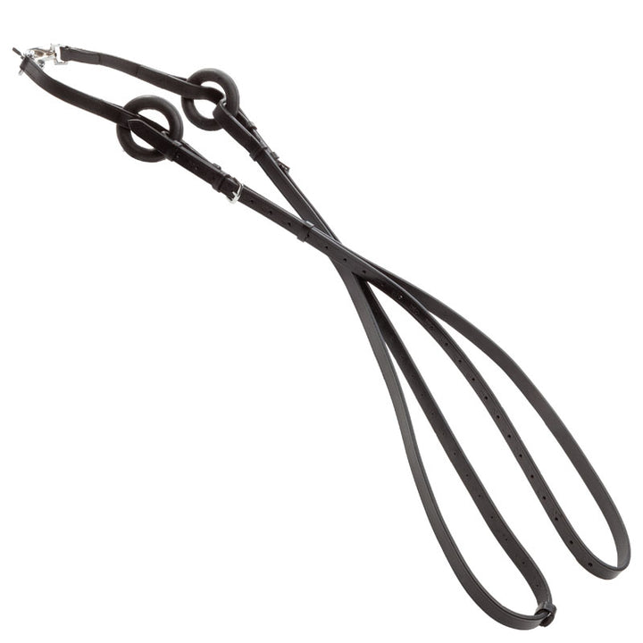 Ausbinder Leder mit Gummiring schwarz
