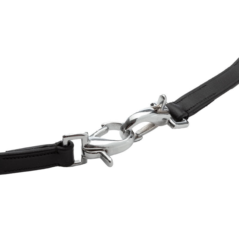 Ausbinder Leder mit Gummiring schwarz