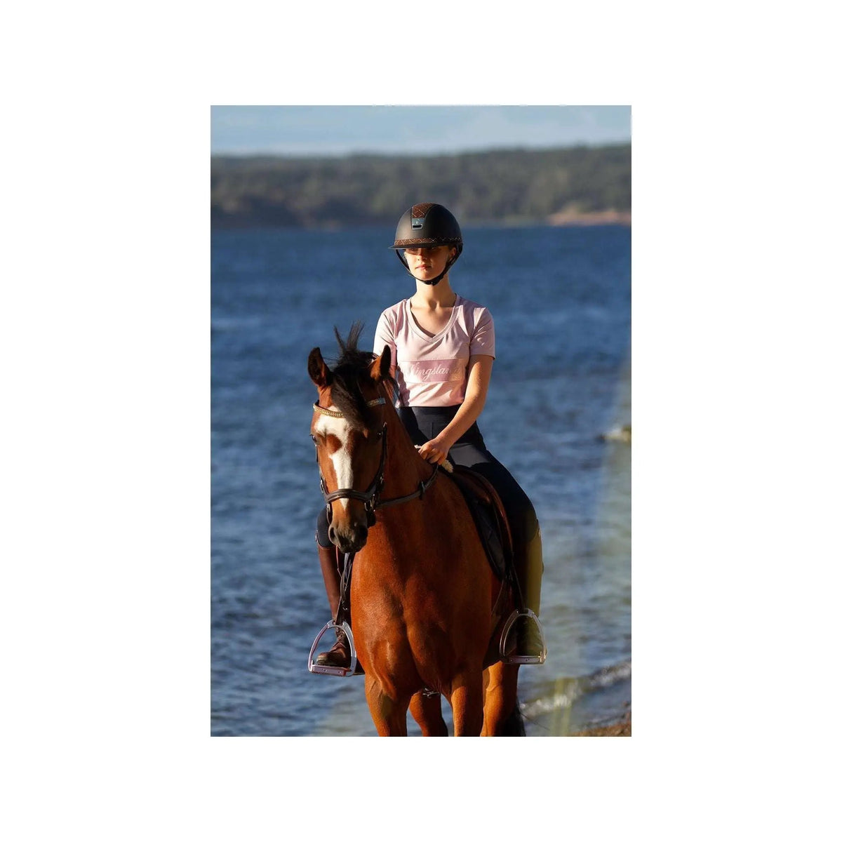 Kingsland KLluna T-Shirt Damen Satin Print, Lilac - IQ Horse