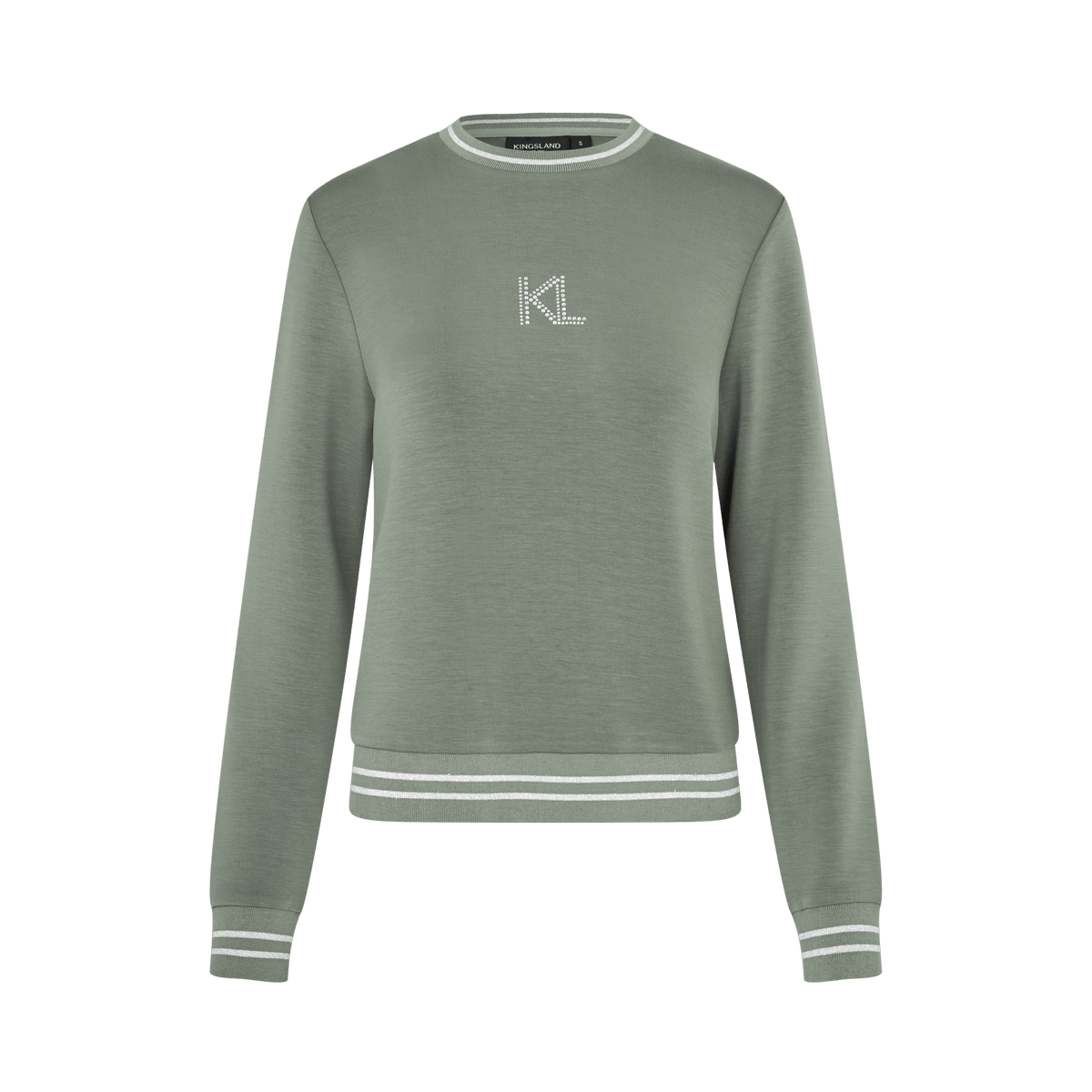 Kingsland KLLilian Swarovski Sweatshirt Damen, green agave - IQ Horse