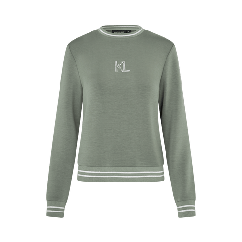 Kingsland KLLilian Swarovski Sweatshirt Damen, green agave - IQ Horse
