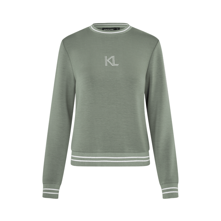 Kingsland KLLilian Swarovski Sweatshirt Damen, green agave - IQ Horse