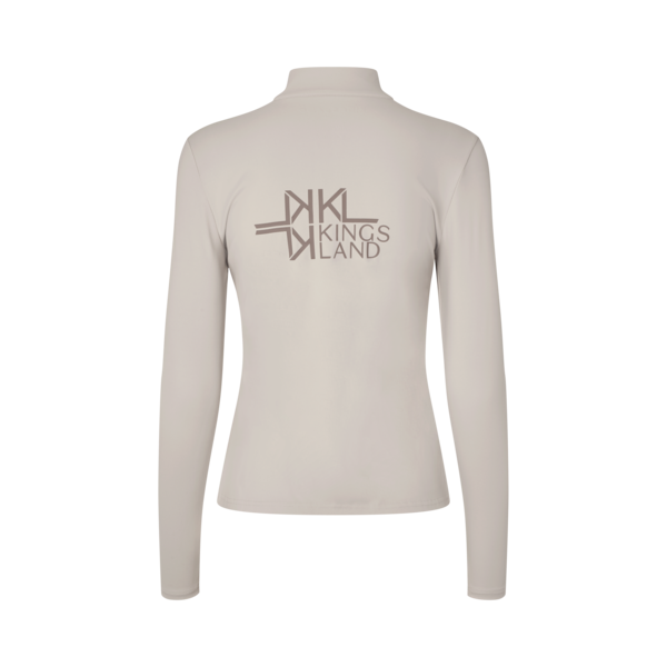 Damen-Trainingsshirt KLAndrea Halbzip, Beige Dove, Rückansicht
