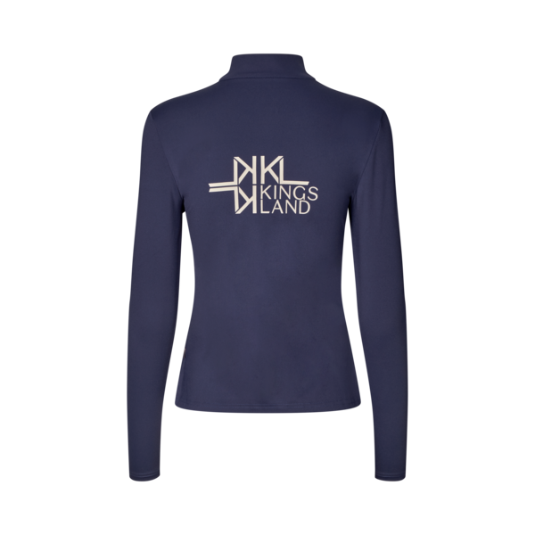 Damen-Trainingsshirt KLAndrea Halbzip, Evening Blue, Rückansicht