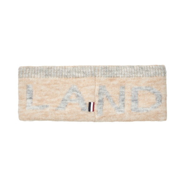 Stirnband KLAllison Strick mit Wollanteil, Light Grey Melange, Rückansicht