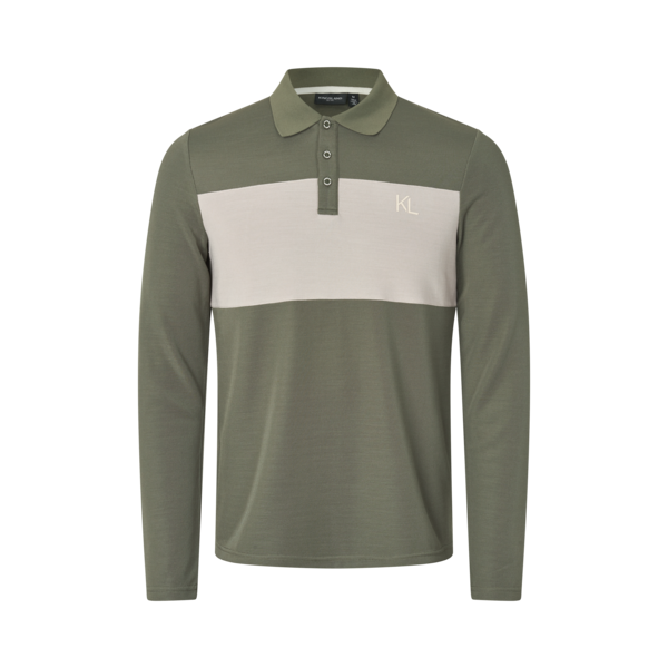 Herren-Poloshirt KLAxel Langarm Wollmix, Kalamata