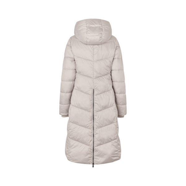 Damen-Reitmantel KLAdelaide ThermoPlume, Beige Dove, Rückansicht