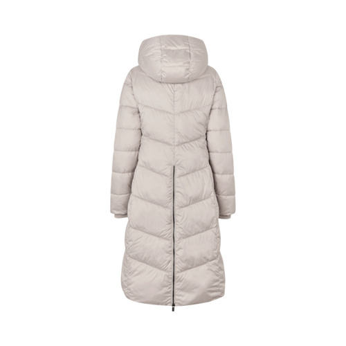 Damen-Reitmantel KLAdelaide ThermoPlume, Beige Dove, Rückansicht