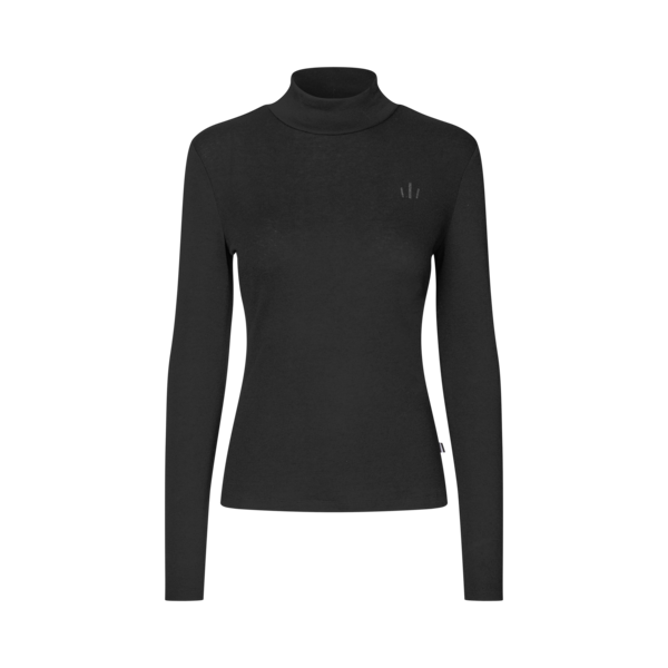 Damen-Rollkragenpullover KLAbigail Wollmix, Schwarz