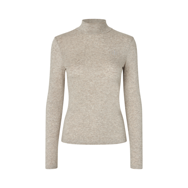Damen-Rollkragenpullover KLAbigail Wollmix, Beige Melange
