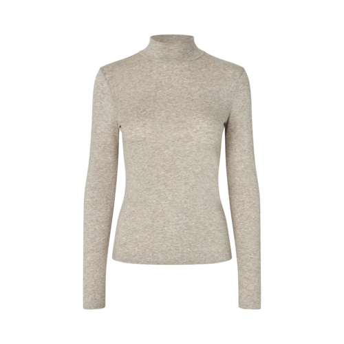 Damen-Rollkragenpullover KLAbigail Wollmix, Beige Melange