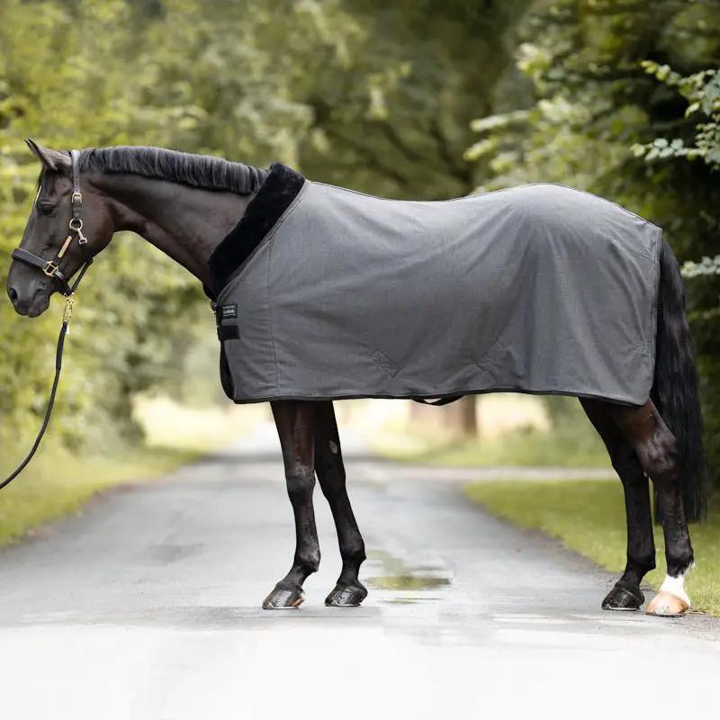 Kavalkade Abschwitz - & Transportdecke ELEGANCE, Schwarz - Grau - IQ Horse