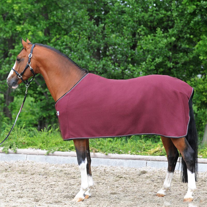 Kavalkade Fleece-Abschwitzdecke Ecoline, Bordeaux - IQ Horse