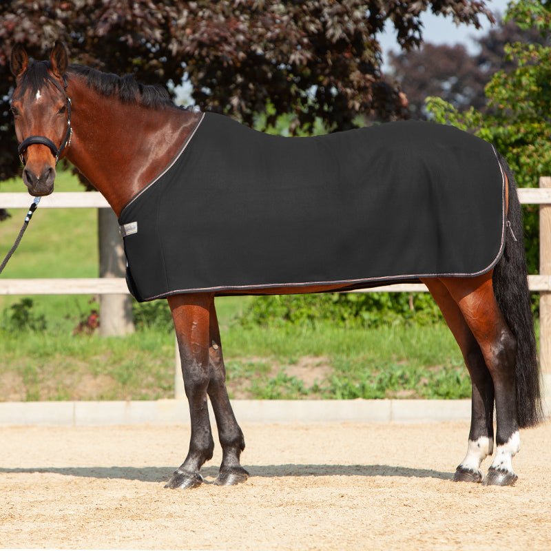 Kavalkade Fleece-Abschwitzdecke Ecoline, Schwarz - IQ Horse