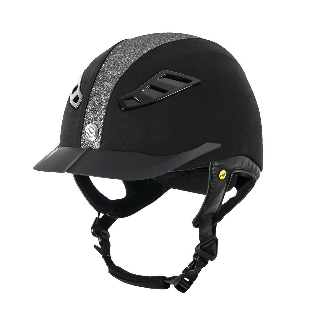 Back on Track Reithelm EQ3 Lynx Microfiber Sand, Schwarz - IQ Horse