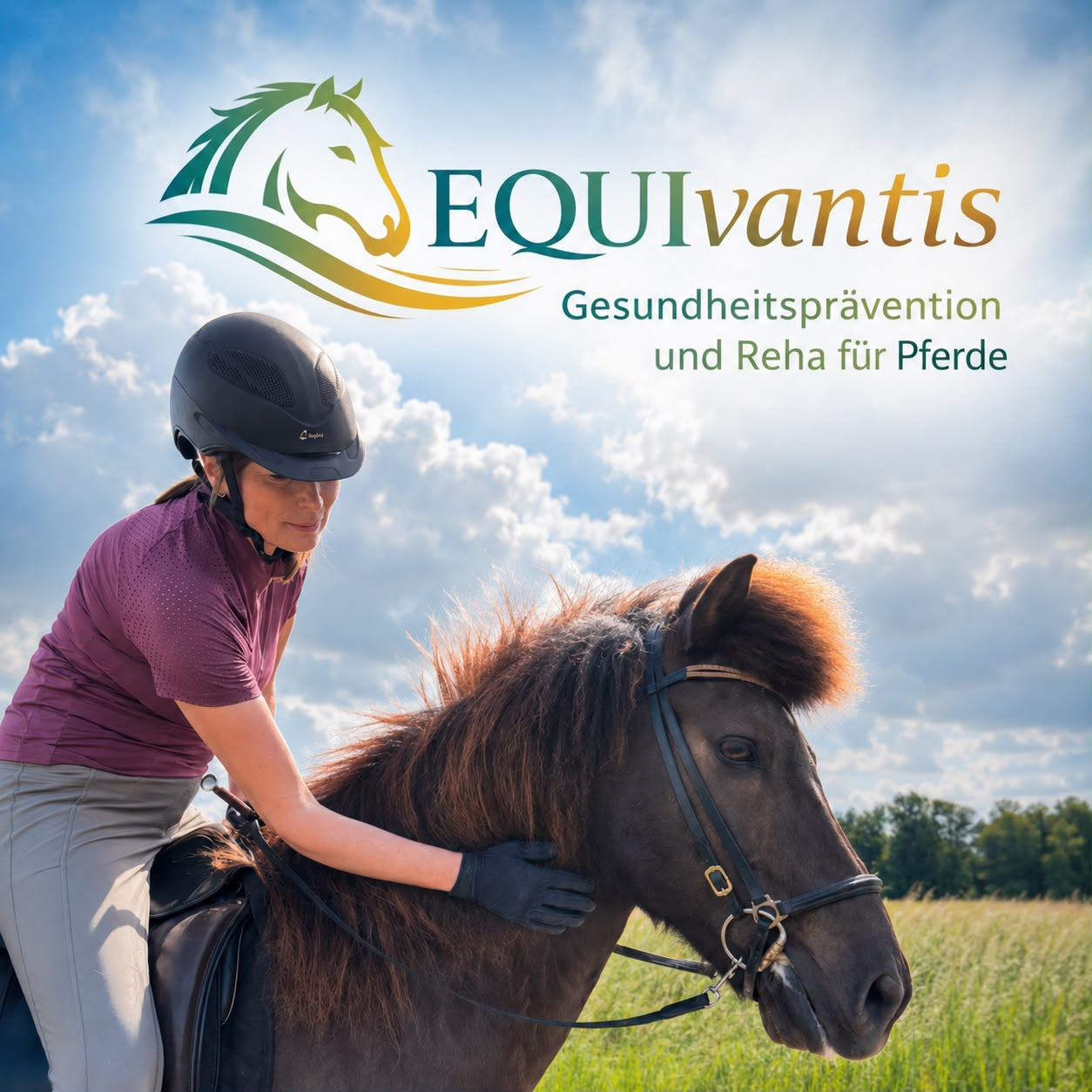 Alexandra, Inhaberin von EQUIvantis, beim Reiten