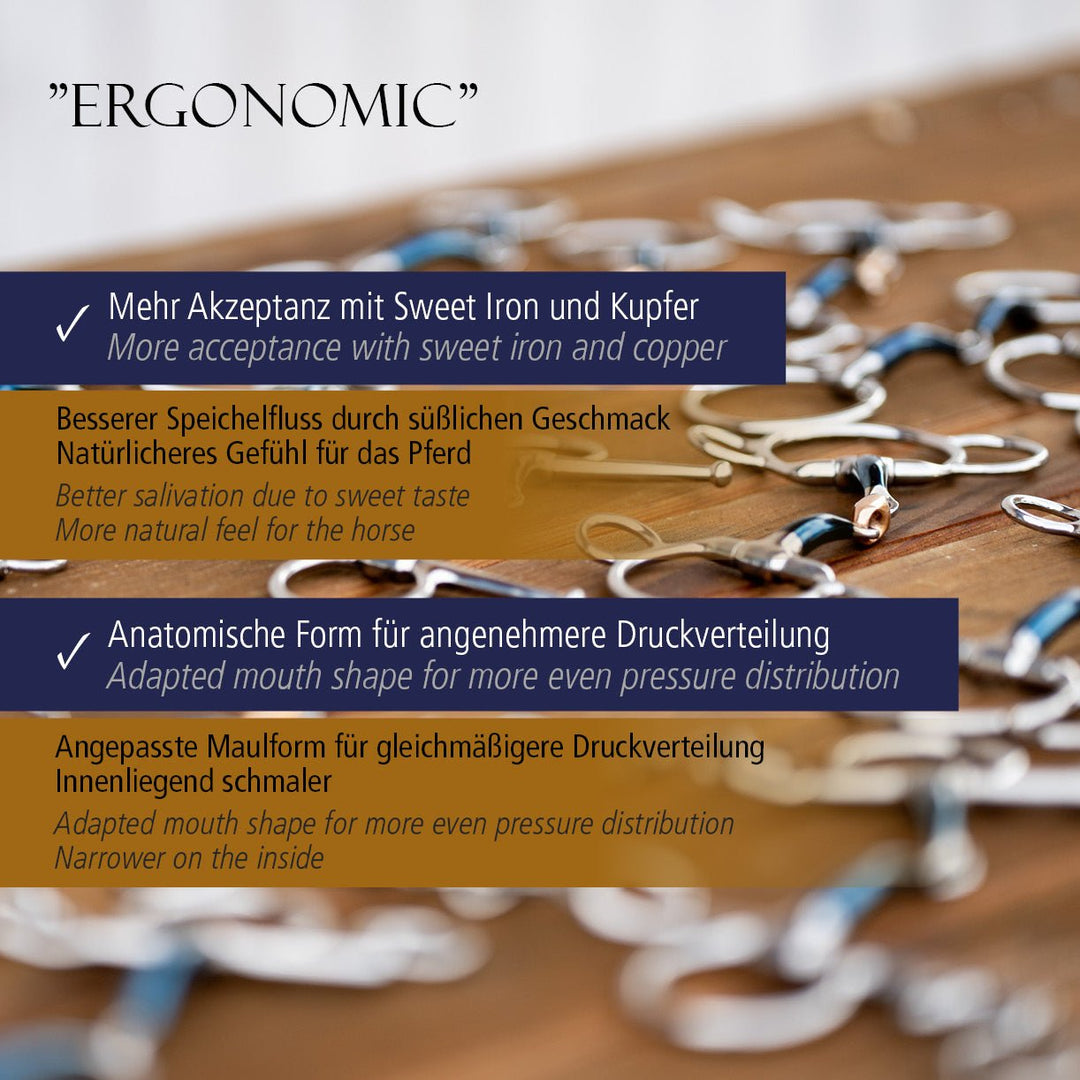 Wassertrense "Ergonomic" 14mm - einfach gebrochen - IQ Horse