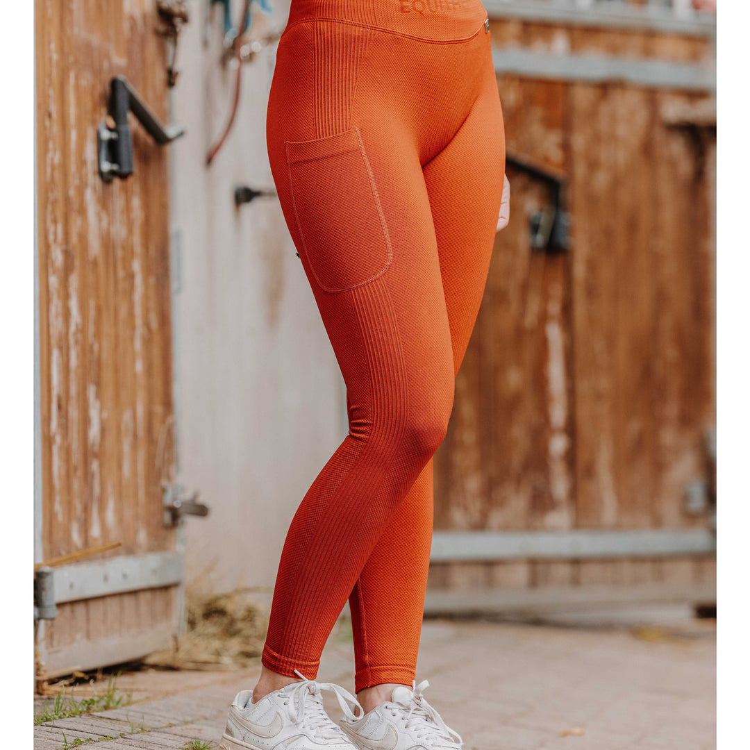 EQUITHÈME Reitleggings Acacia – nahtlos & Full-Grip, navy