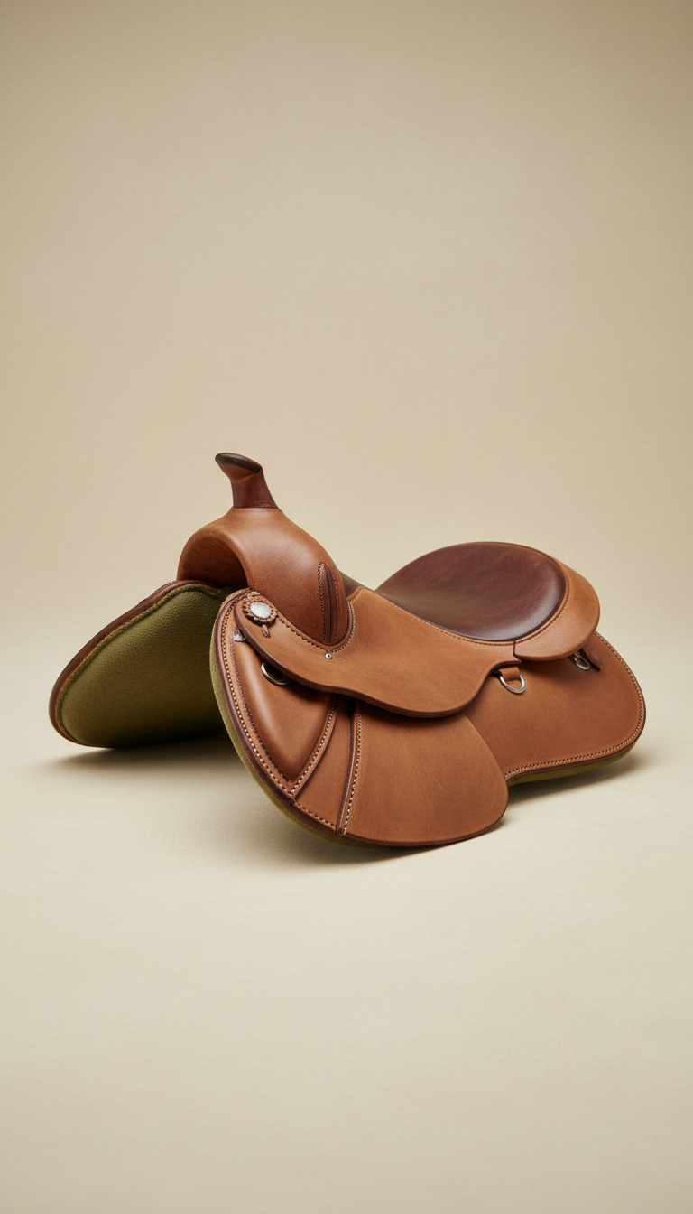 Handgefertigter Sattel aus Saddle Tan Leder