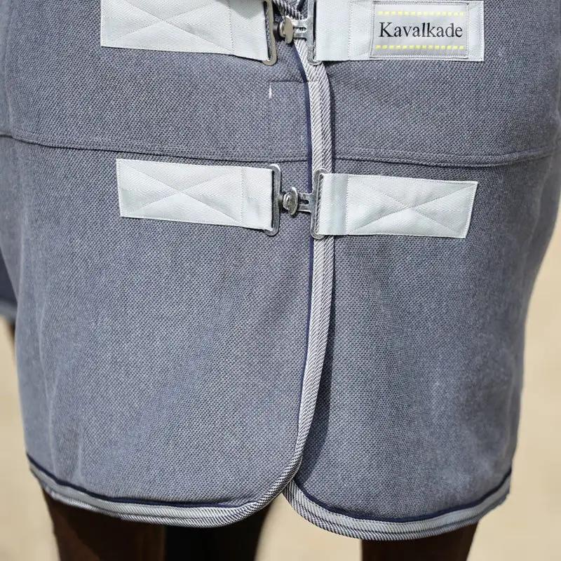 Kavalkade Abschwitz - & Transportdecke ELEGANCE, grau - navy/beige - IQ Horse