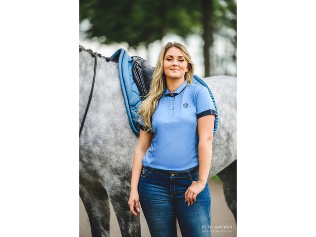 Ps of Sweden Poloshirt Daniella, Light Blue - IQ Horse