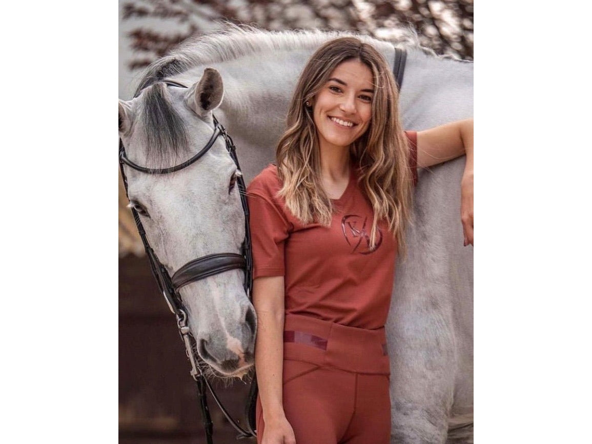 Kingsland KLolania T - Shirt für Damen, FS2022, brown mahogany - IQ Horse