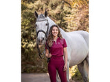 Kingsland KLova recyceltes Trainingsshirt 1/2 Zipper Damen, FS2022, red rhododendron - IQ Horse