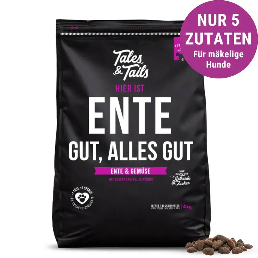 Softes Trockenfutter Ente gut, alles gut – Monoprotein