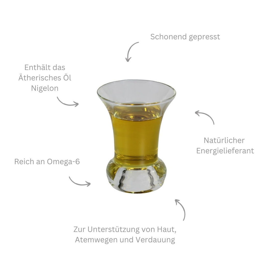 Pflanzenöl Schwarzkümmelöl – kaltgepresst