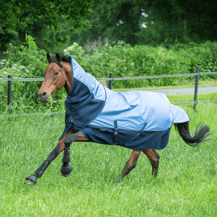 Outdoordecke 3D AIR RAIN, Eisblau - IQ Horse