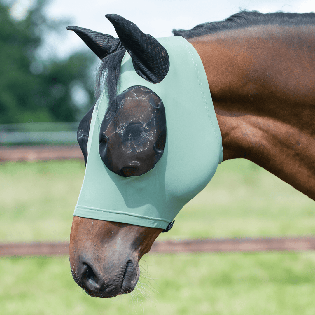 BUSSE Fliegenmaske TWIN FIT FLEXI, Olive - IQ Horse
