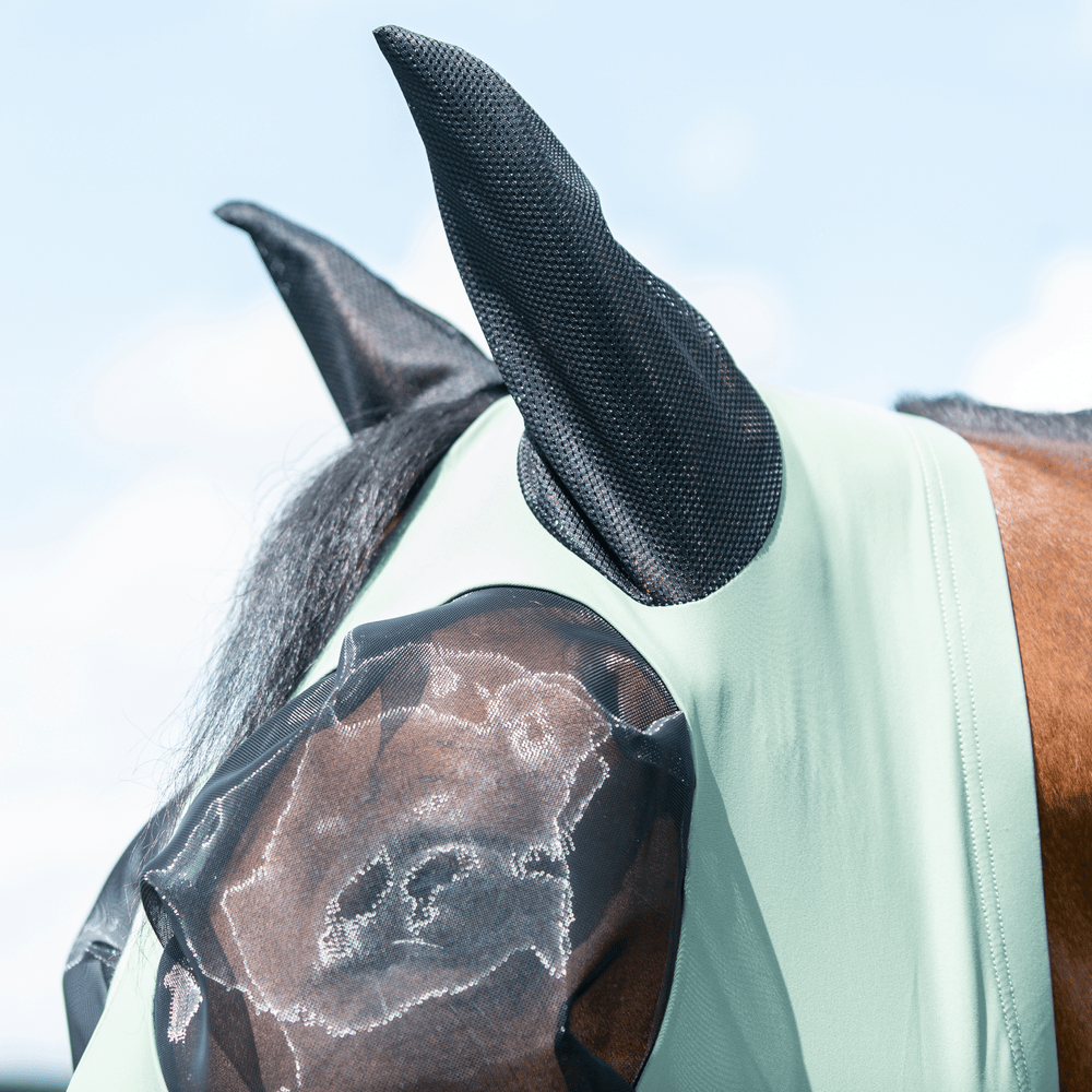 BUSSE Fliegenmaske TWIN FIT FLEXI, Olive - IQ Horse