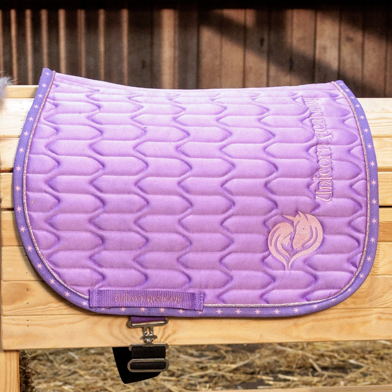 Holzpferdeschabracke Unicorn Academy Kids lila