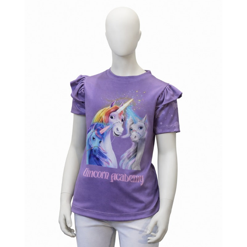 Kinder-T-Shirt Unicorn Academy – Flügel