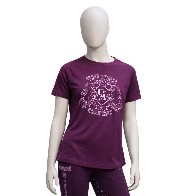 Kinder-T-Shirt Unicorn Academy – Glitzer