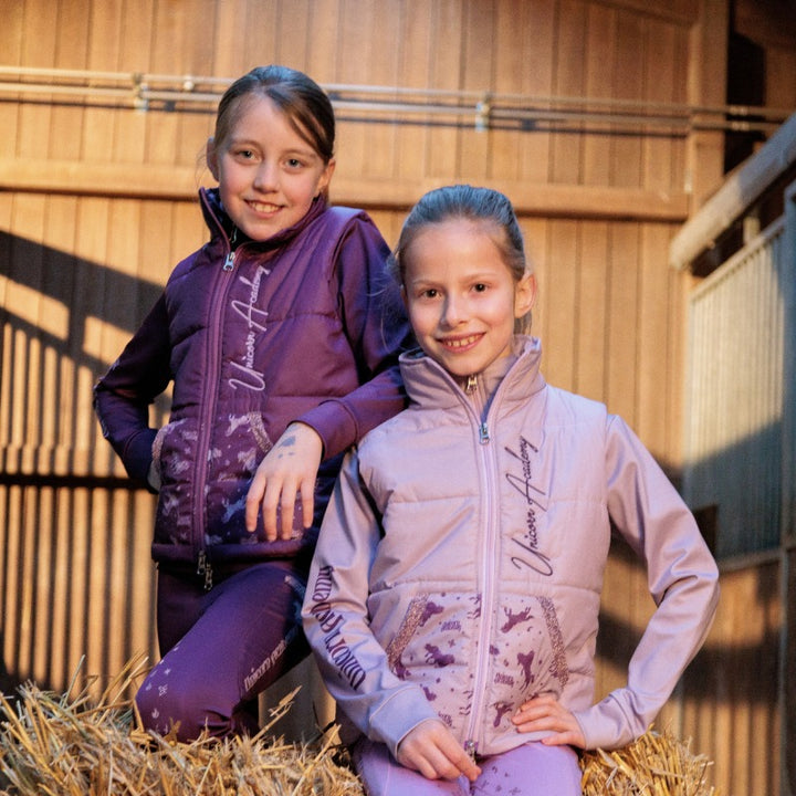 Kinder-Steppweste Unicorn Academy – Glitzer