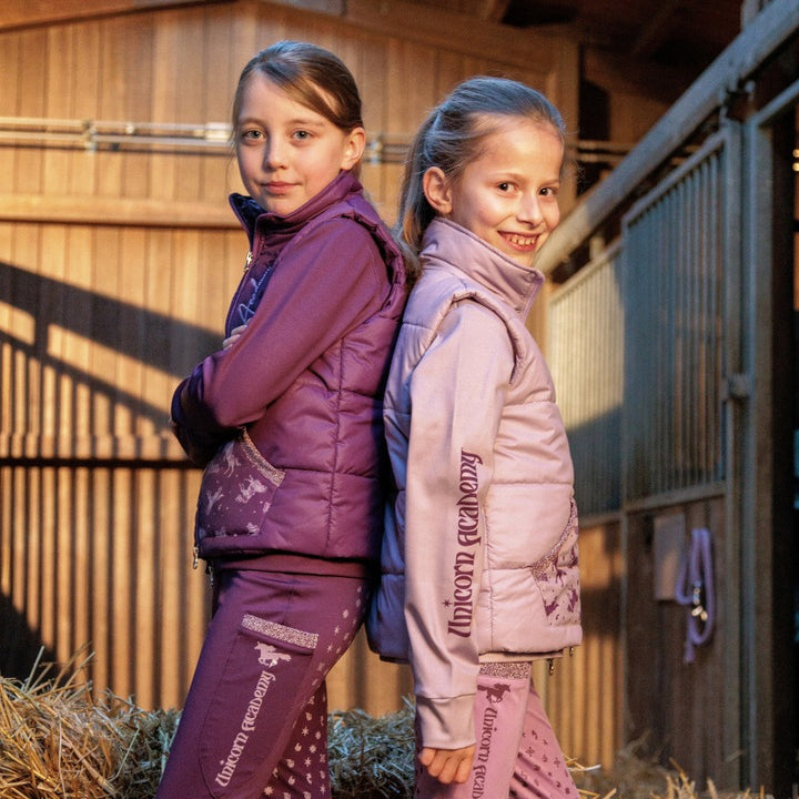 Kinder-Steppweste Unicorn Academy – Glitzer