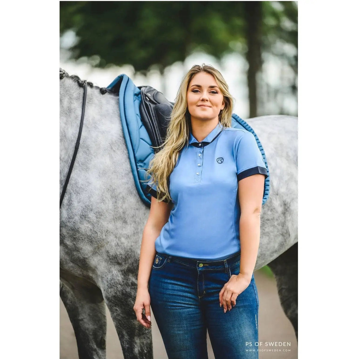 Ps of Sweden Poloshirt Daniella, Light Blue - IQ Horse
