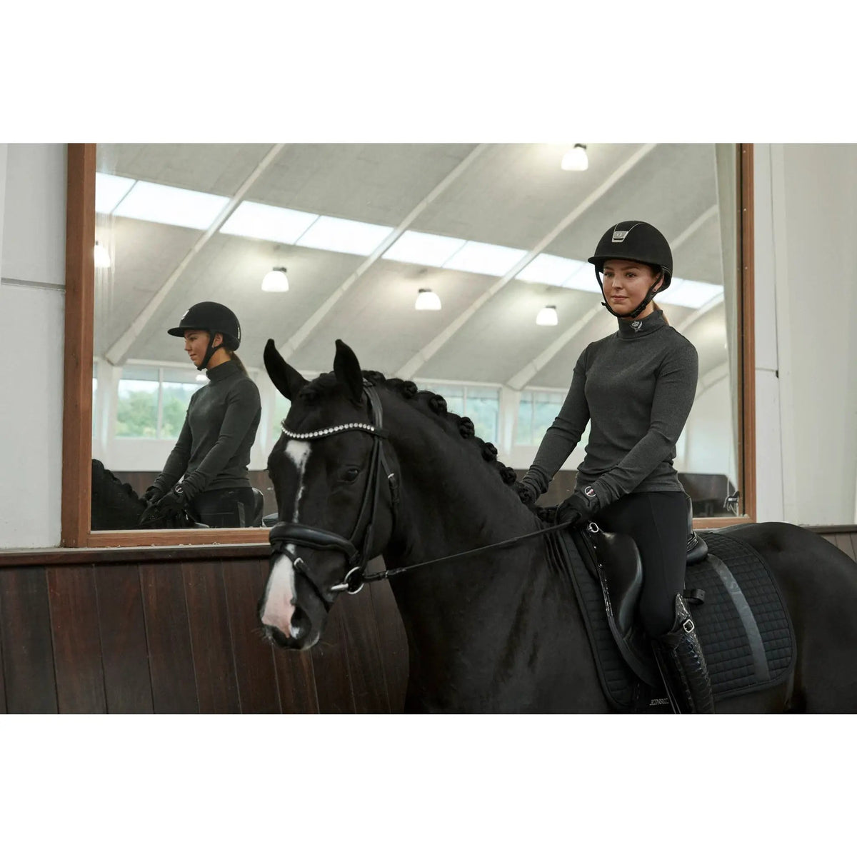 Kingsland KLacela Rollkragensweatshirt Damen, Dark Grey - IQ Horse