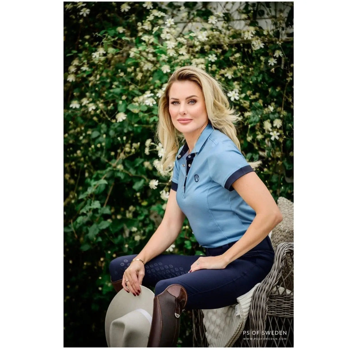 Ps of Sweden Poloshirt Daniella, Light Blue - IQ Horse