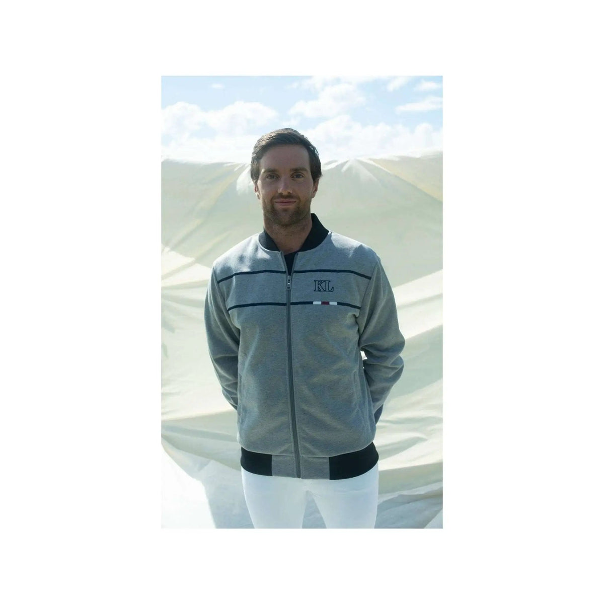 Kingsland Unisex Sweat - Bomberjacke "KLladimir", Grau - IQ Horse