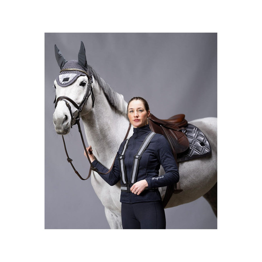 Kingsland Fliegenmütze KLnixe, glitter, grey asphalt - IQ Horse