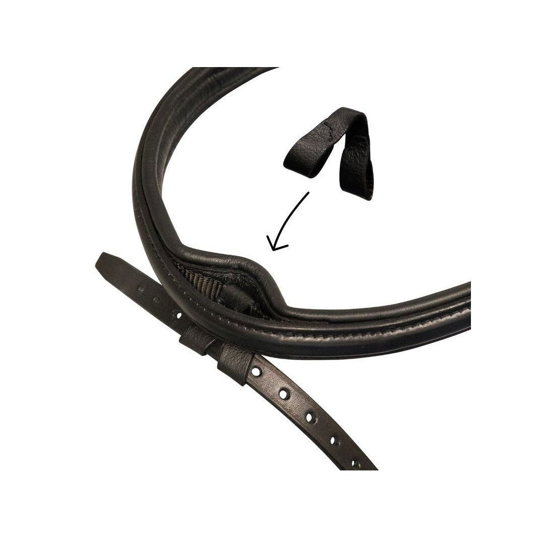 Stübben 2in1 Trensenzaum & Kandarenzaum 2800 Switch (schwarz lack/schwarz) - IQ Horse