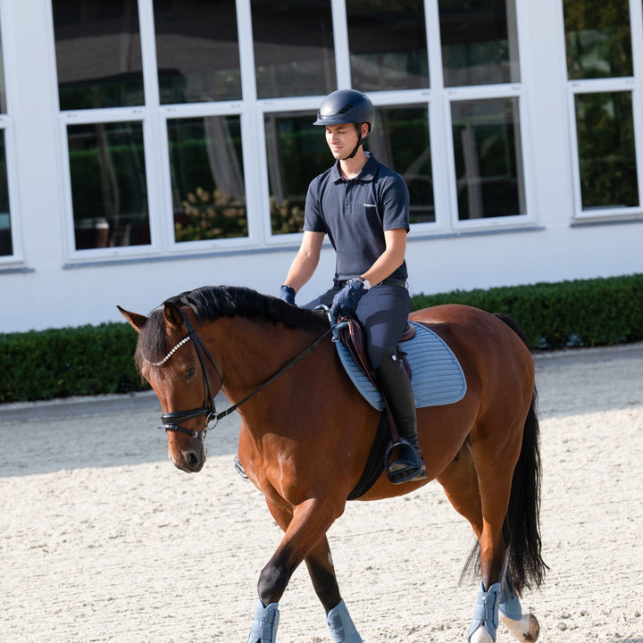 Eskadron Dressurschabracke PRO SOFT CLASSIC SPORTS 25, steel blue - IQ Horse